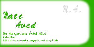 mate aved business card
